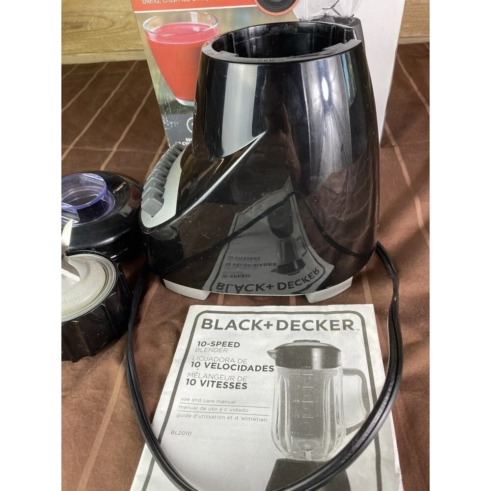 BLACK+DECKER Crush Master 10-Speed Blender Base Lid & Blade Only No Pitcher